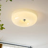 French style cream wind glass ceiling light