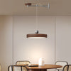 Walnut wood grain ceiling lamp with movable swing arm