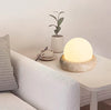 Cream Yellow Travertine Bedside Table Lamp