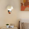 Cream style mushroom bedroom bedside wall lamp