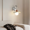 Cream style movable bedside wall lamp