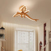 Cartoon dinosaur solid wood ceiling lamp