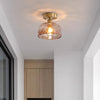 American retro aisle glass ceiling lamp