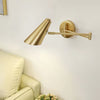 Nordic long pole foldable rotating wall lamp