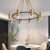 Retro golden wrought iron chandelier