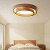 Japanese walnut color double-layer ceiling lamp