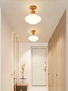 Cream style solid wood ceiling lamp