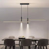 Minimalist one-word long strip chandelier