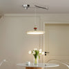 Cream style swing arm dining chandelier