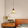 Wabi-sabi style bedroom bedside French glass restaurant small chandelier