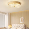 American retro round glass bedroom ceiling lamp