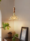 American style glass chandelier vintage walnut