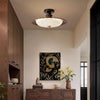 Retro walnut color aisle ceiling lamp