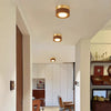 Retro solid wood corridor LED ceiling light