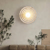 Nordic resin circle corrugated wall lamp