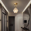 Retro all-copper aisle ceiling lamp