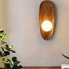 Vintage solid wood bedside corridor wall lamp