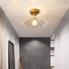 Copper glass corridor ceiling lamp