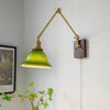 Nordic retro Japanese style long arm telescopic with switch bedroom bedside reading wall lamp