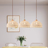 Original wood cream style rattan chandelier