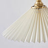 Vintage solid wood pleated bedside wall lamp