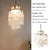 French style living room shell chandelier