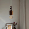 Vintage Walnut Bedroom Bedside Chandelier