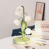 French flower table lamp