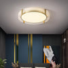 All copper round glass bedroom ceiling lamp