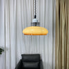 Retractable glass dining pendant light