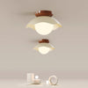 Cream style creative flower aisle ceiling lamp