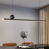 Nordic simple LED long strip restaurant chandelier