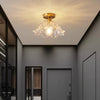 Copper glass corridor ceiling lamp