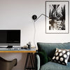 Retro personality long pole rotatable wall lamp