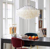 French style living room shell chandelier