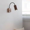 Retro rotatable bedside wall lamp