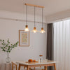 Japanese style log wind glass chandelier