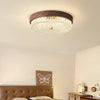 American retro round glass bedroom ceiling lamp