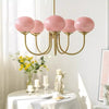 Cream Bauhaus Glass Chandelier