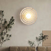 Nordic resin circle corrugated wall lamp