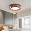 Japanese walnut color double-layer ceiling lamp