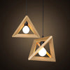 Triangular solid wood chandelier