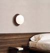 Solid wood glass ball wall lamp