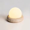 Cream Yellow Travertine Bedside Table Lamp