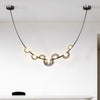 Postmodern creative restaurant leather belt chandelier