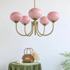 Cream Bauhaus Glass Chandelier