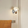 Cream style creative eggshell bedroom bedside wall lamp