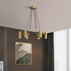 Retro golden wrought iron chandelier