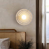 Nordic resin circle corrugated wall lamp