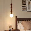 Medieval style solid wood bedside small chandelier